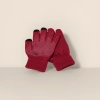 Red knitted gloves for women, warm and anti-slip thickened woolen gloves details Picture